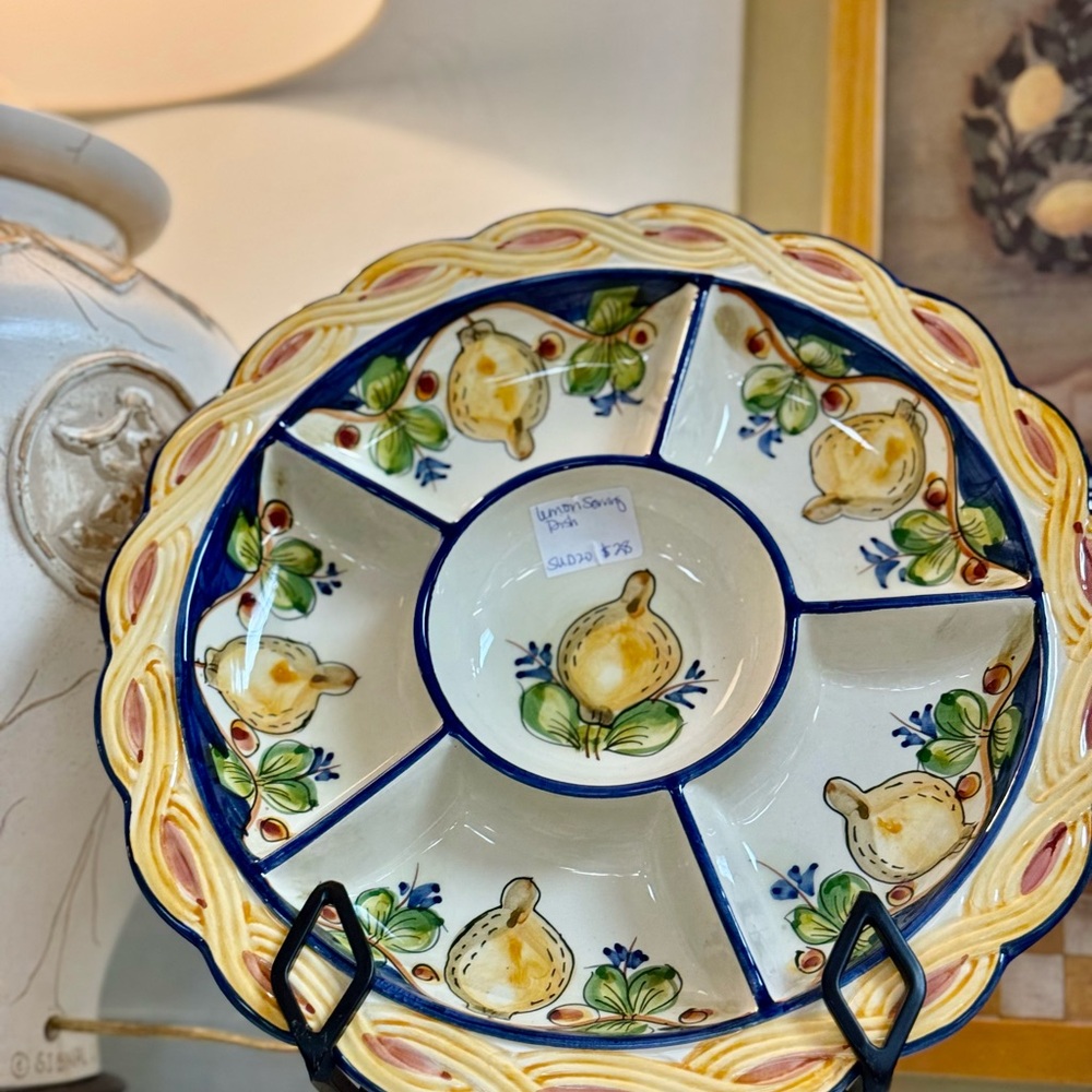 Handcrafted Ceramic Fruit Platter - Multicolor